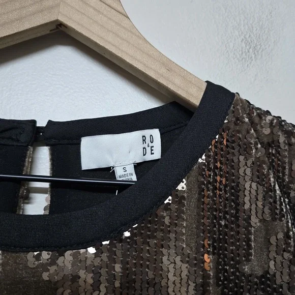 NWT Anthropologie Ro&De Andi Sequined Tee Dress - Size Small - Picture 8 of 12